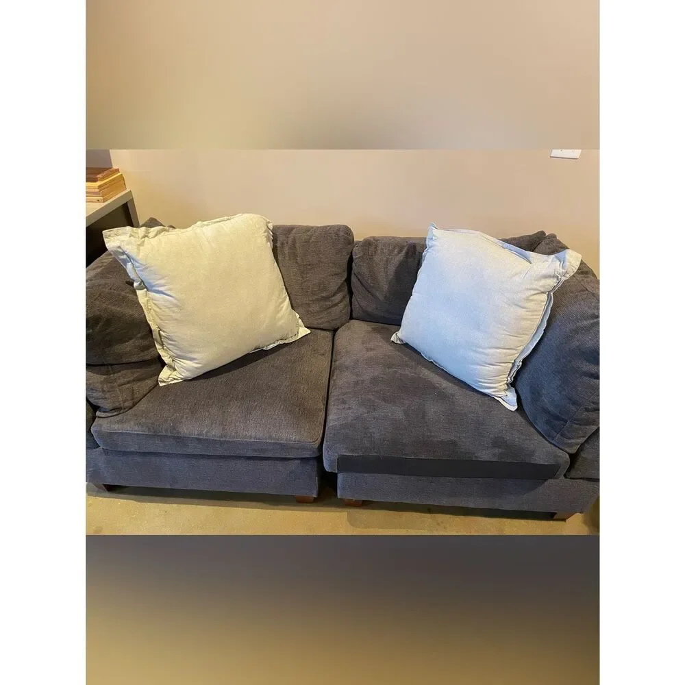 Threshold Light Green Chambray Euro Decorative Linen Throw Pillows - Set of 2